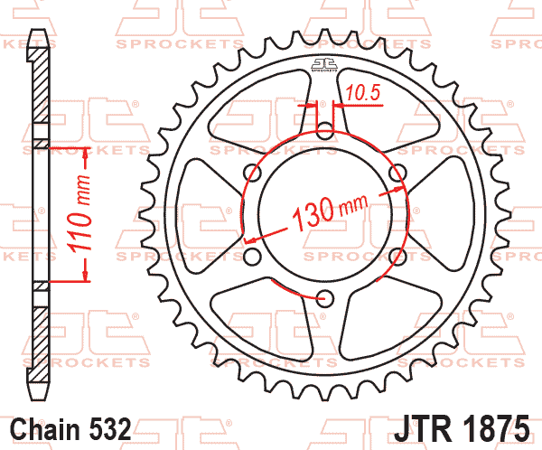 REAR SPROCKET JTR1875.48 JT