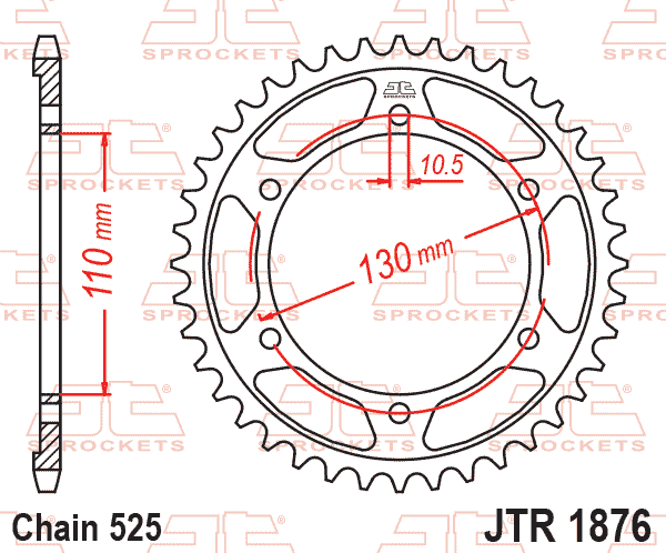 REAR SPROCKET JTR1876.47 JT