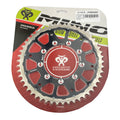 REAR SPROCKET ALLOY STEEL TWIN RING TM RACING 98-26 MINO 23-748-50 348-520-50 BLACK