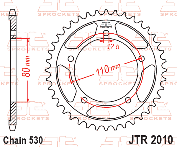 REAR SPROCKET JTR2010.43 JT
