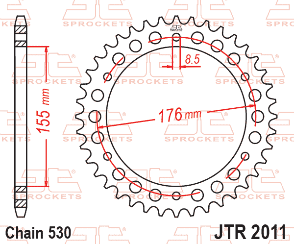 REAR SPROCKET JTR2011.42 JT