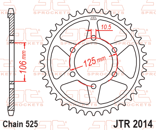 REAR SPROCKET JTR2014.50 JT