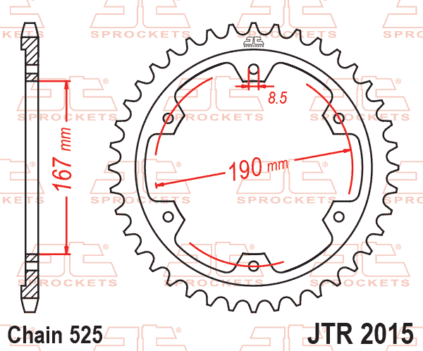 REAR SPROCKET JTR2015.50 JT