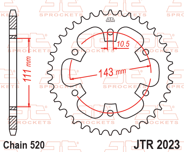 REAR SPROCKET JTR2023.42 JT