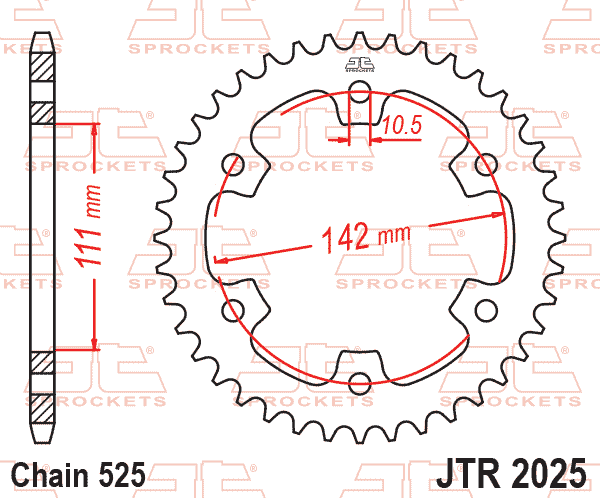 REAR SPROCKET JTR2025.38 JT