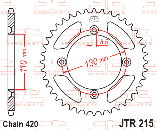 REAR SPROCKET STEEL JTR215.49 SR215-49