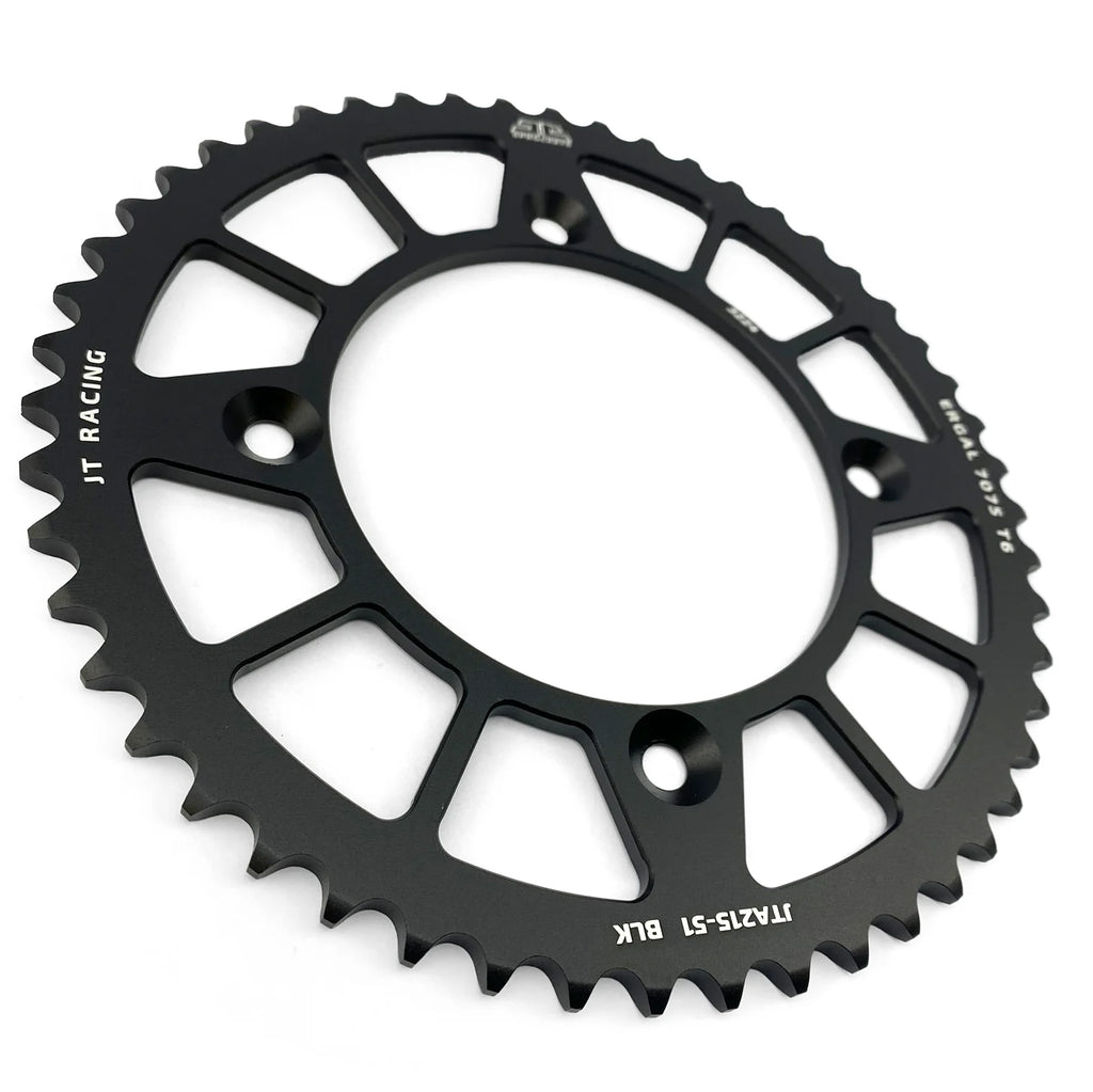 REAR SPROCKET ALLOY BLACK 215, JTA215.49BLK 7075-T6 Aluminium