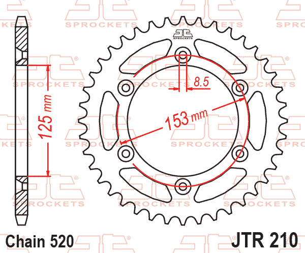 REAR SPROCKET STEEL JTR210.40