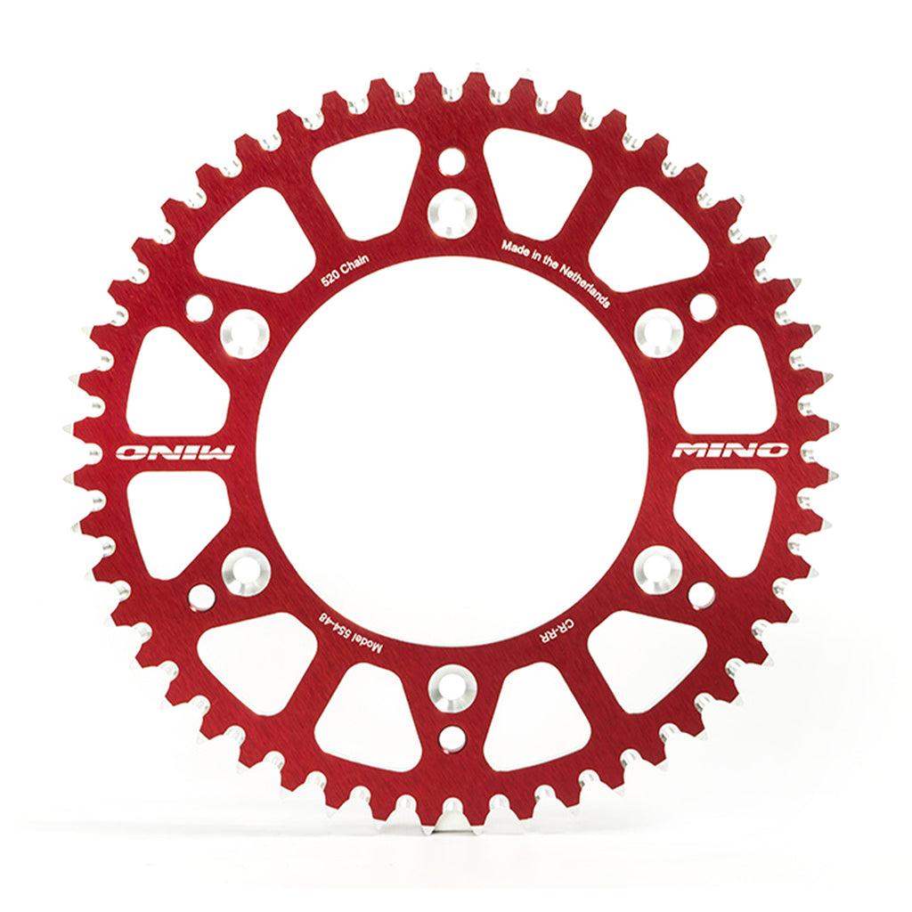 MINO REAR SPROCKET ALLOY RED 210, 25-554-48 RED