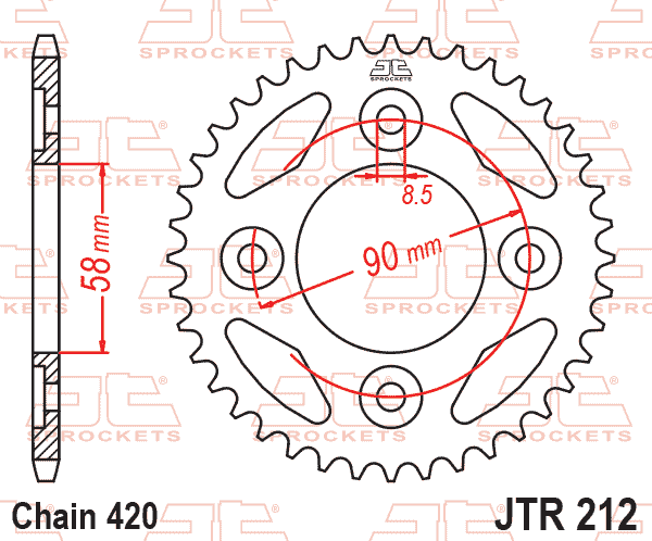 REAR SPROCKET JTR212.35 420