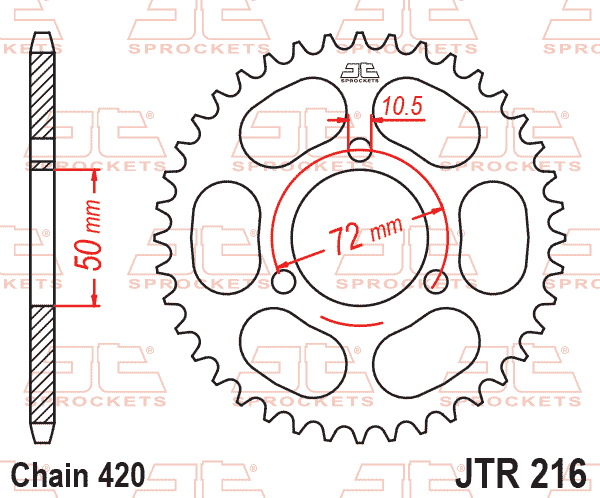 REAR SPROCKET JTR216.36 420