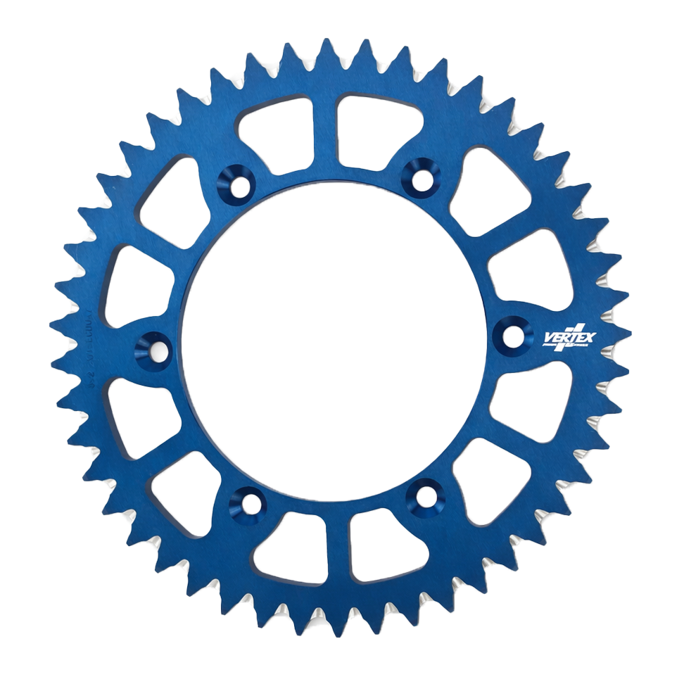 REAR SPROCKET VERTEX ALLOY 251, VERTEX 892-2015ECBU47, BLUE, 7075T6 ALLOY
