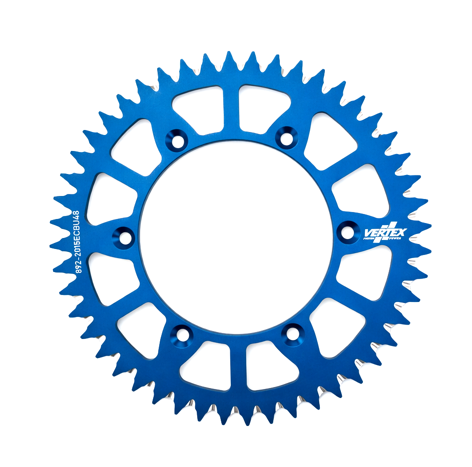 REAR SPROCKET VERTEX ALLOY 251, VERTEX 892-2015ECBU48, BLUE, 7075T6 ALLOY