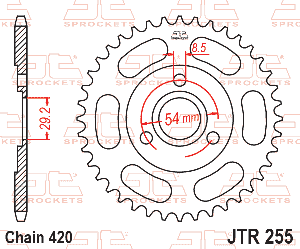 REAR SPROCKET JTR255.37 JT 420