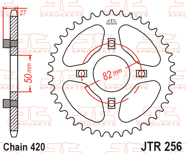 REAR SPROCKET JTR256.36 JT 420