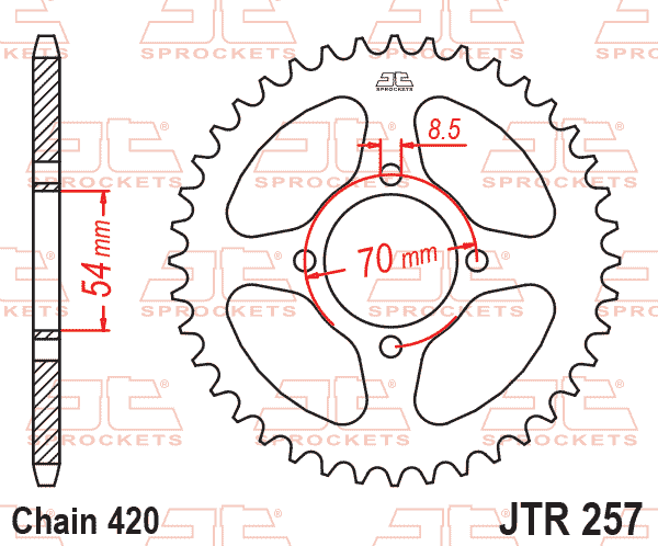 REAR SPROCKET JTR257.41 JT 420