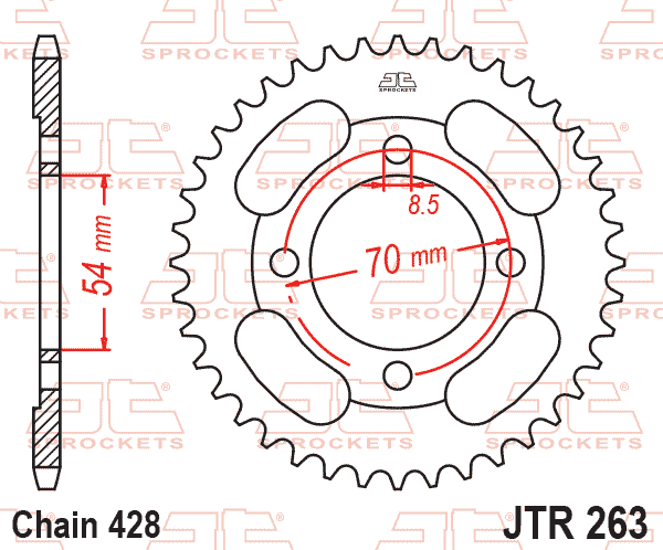 REAR SPROCKET JTR26.45 428