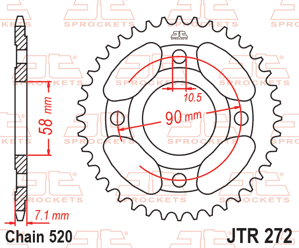 REAR SPROCKET JTR272.31 JT 520