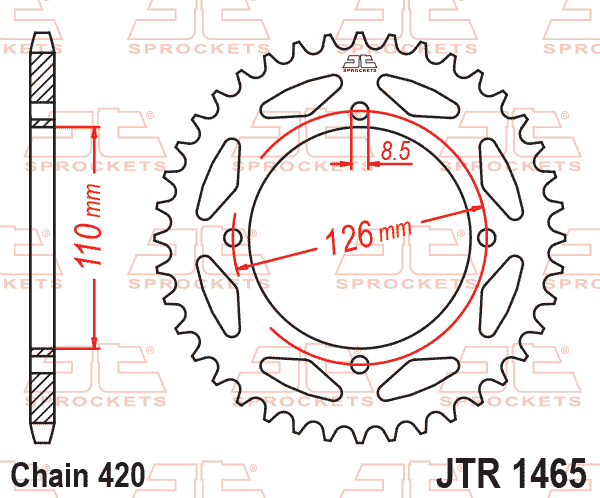 REAR SPROCKET STEEL JTR1465.46