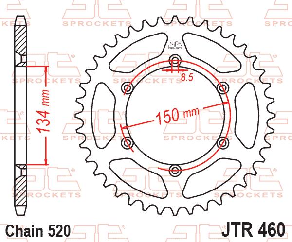 REAR SPROCKET STEEL JTR460.43