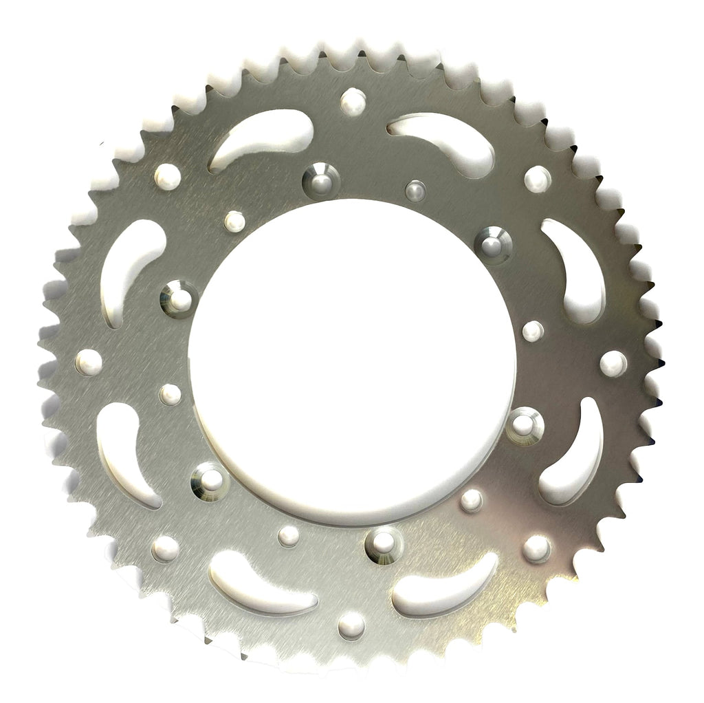 £8+VAT REAR SPROCKET ALLOY SILVER, [JTR460] KAWASAKI, KX, KDX, KLX, OTHERS, END OF LINE WAS £21