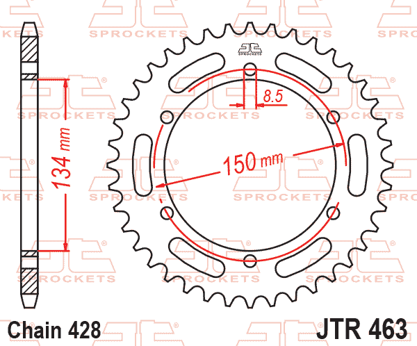 REAR SPROCKET JTR463.46 JT 428