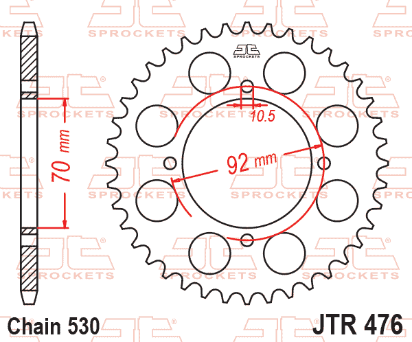 REAR SPROCKET JTR476.41 JT