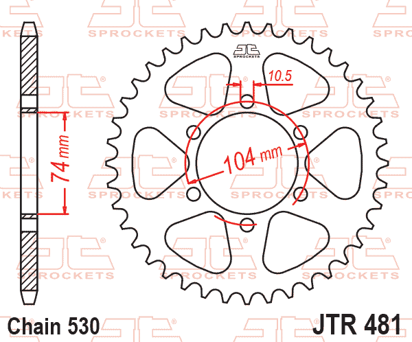 REAR SPROCKET JTR481.42 JT