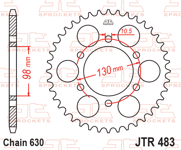 REAR SPROCKET JTR483.33 JT