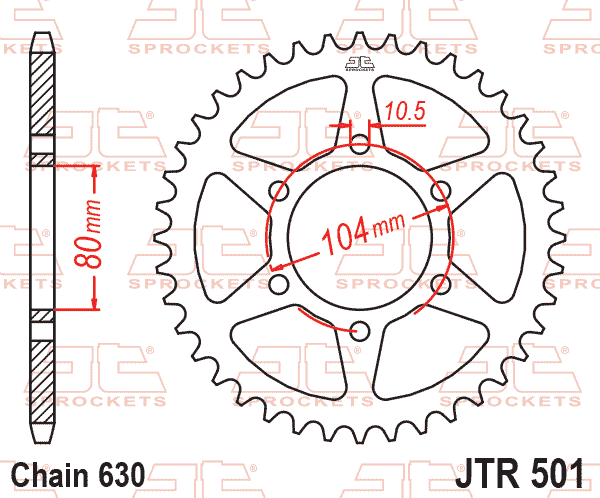 REAR SPROCKET JTR501.38 JT