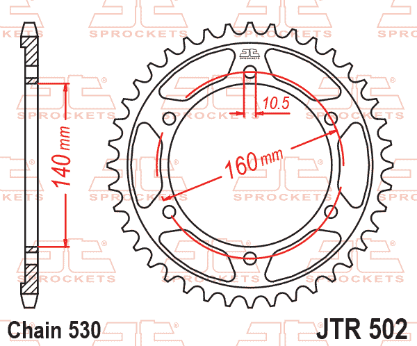 REAR SPROCKET JTR502.48 JT
