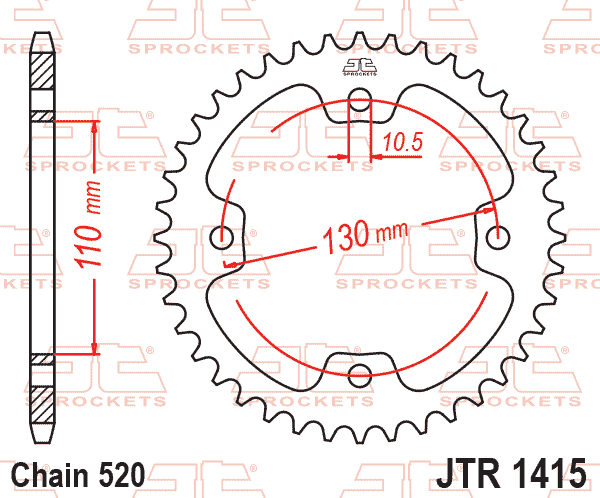 REAR SPROCKET JTR1415.38 KFX SR1415-38