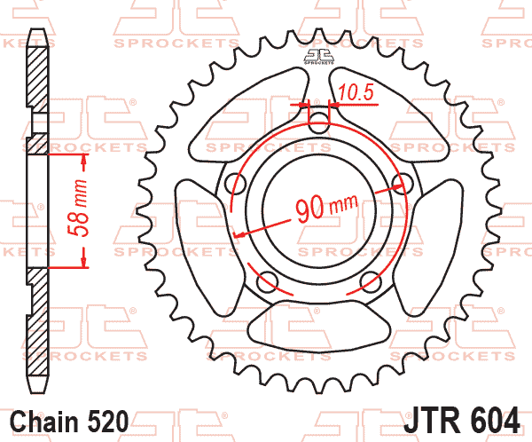 REAR SPROCKET JTR604.36 JT