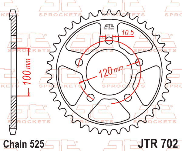 REAR SPROCKET JTR702.42 JT