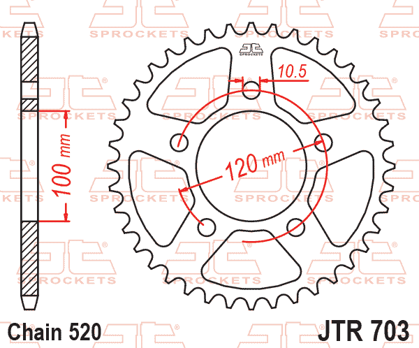 REAR SPROCKET JTR703.42 JT
