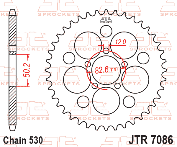 REAR SPROCKET JTR7086.48Z JT