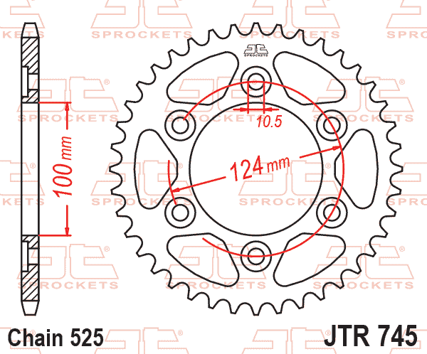 REAR SPROCKET JTR745.38 JT