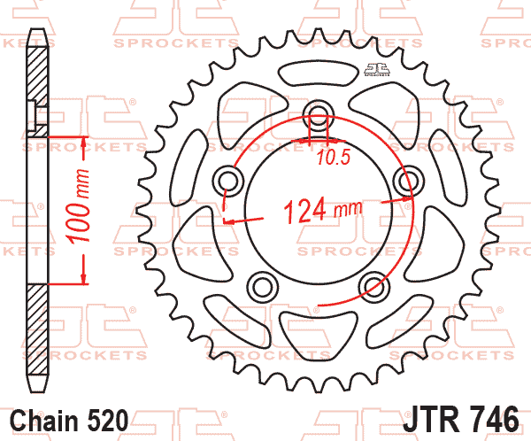 REAR SPROCKET JTR746.39 JT