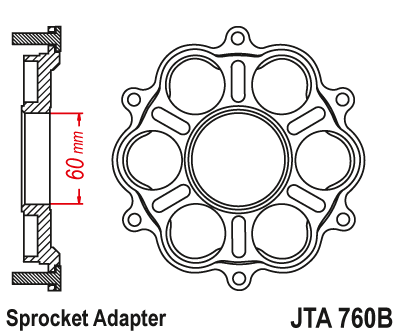 DUCATI CARRIER ALLOY JTA760B, 7075-T6 Aluminium Alloy