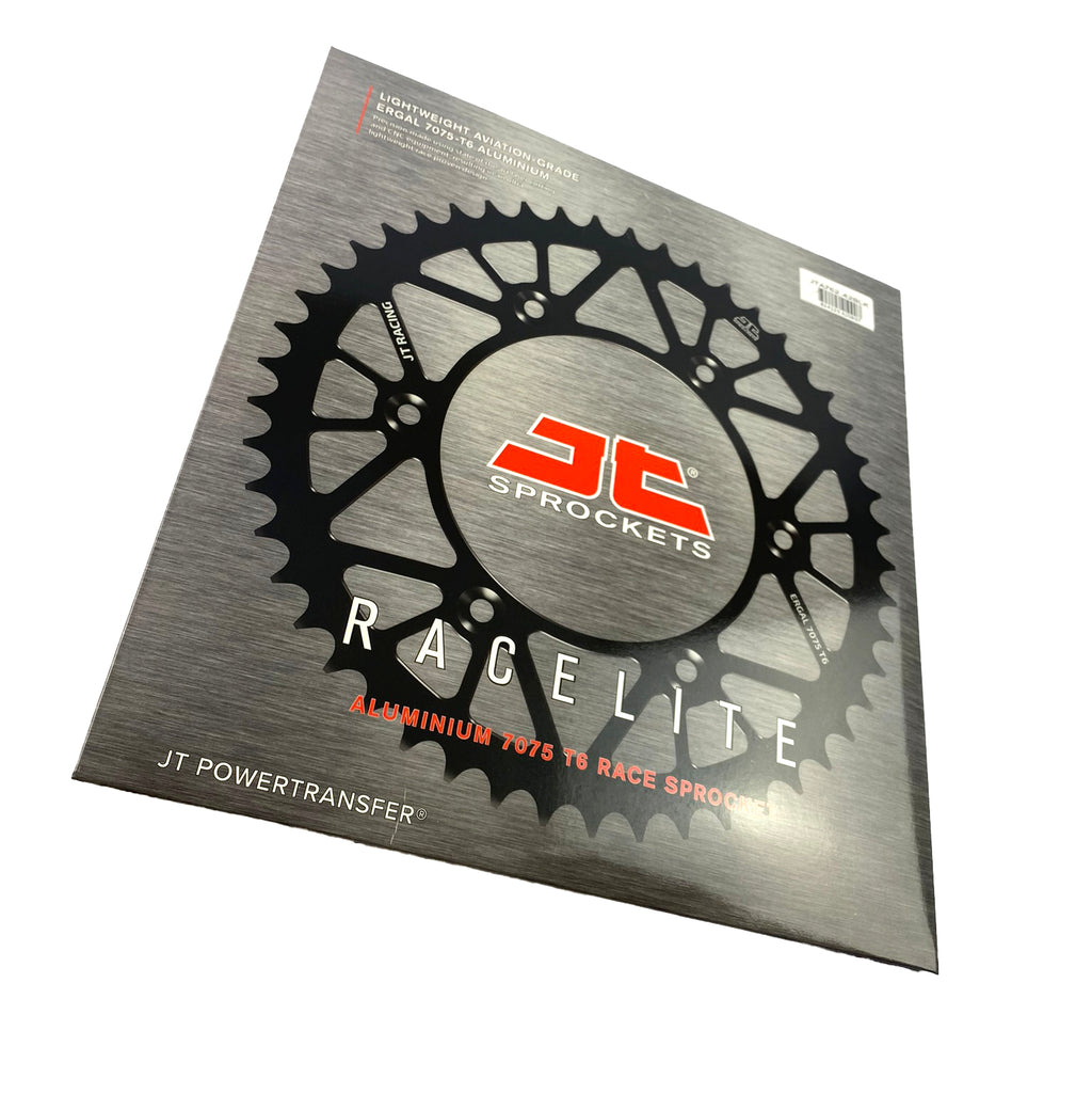 REAR SPROCKET ALLOY BLACK, JTA762.42BLK.7075-T6 Aluminium. DUCATI 520 Chain Conversion