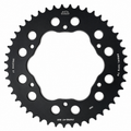 REAR SPROCKET ALLOY BLACK, JTA762.47BLK.7075-T6 Aluminium. DUCATI 520 Chain Conversion
