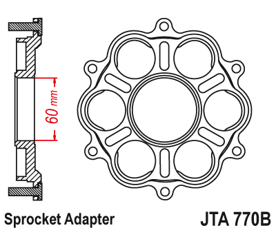 DUCATI CARRIER ALLOY JTA770B, 7075-T6 Aluminium Alloy
