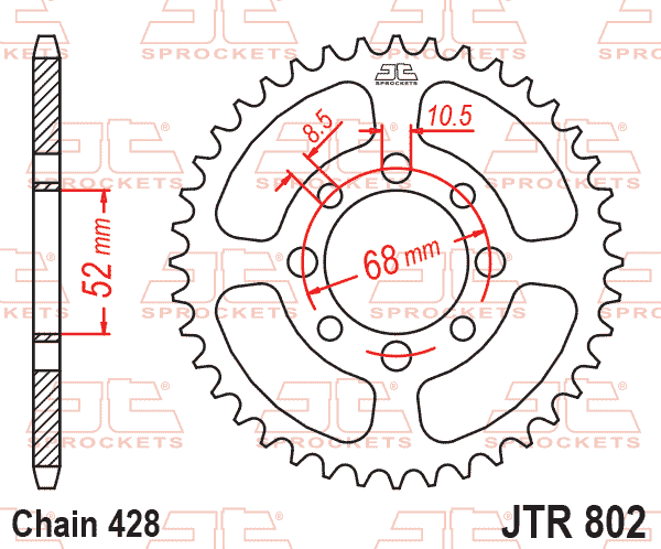REAR SPROCKET JTR802.43 JT 428