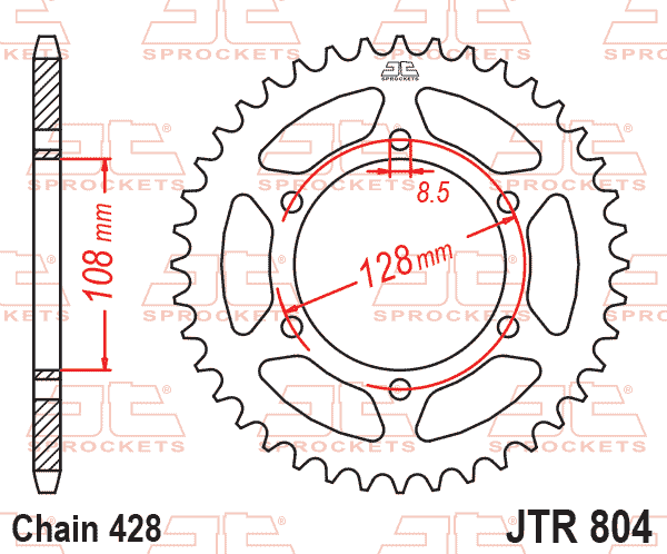 REAR SPROCKET JTR804.42 JT 428