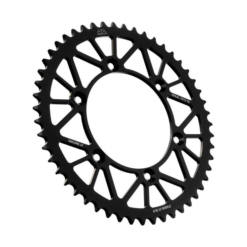 REAR SPROCKET ALLOY BLACK 822, JTA808.53BLK 7075-T6 Aluminium