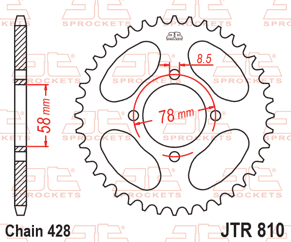 REAR SPROCKET JTR810.42 JT 428
