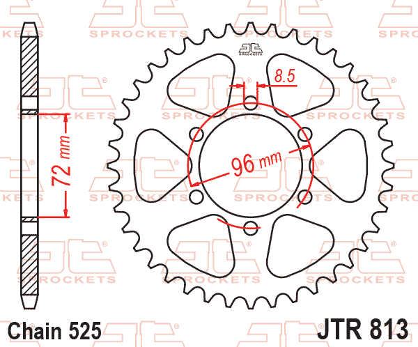 REAR SPROCKET JTR813.39 JT 520