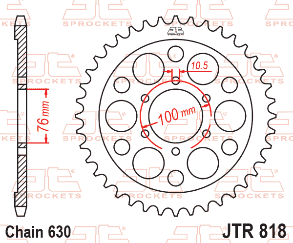 REAR SPROCKET JTR818.41 STEEL