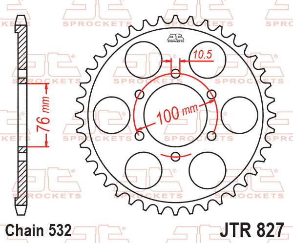 REAR SPROCKET JTR827.52 JT