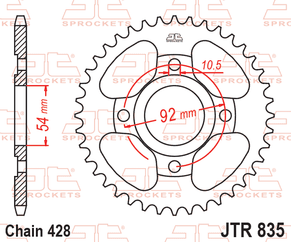 REAR SPROCKET JTR835.49 428